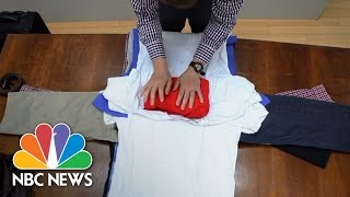 Bundle Packing For Wrinkle Free Clothes  CarryOn  NBC News [upl. by Sherye]