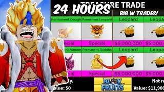 Trading EVERY Permanent Fruit for 24 Hours in Blox Fruits Part 1 [upl. by Bowe]