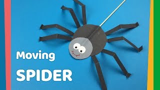 DIY for kids Moving Spider craft  Very easy and fun craft [upl. by Enogitna639]