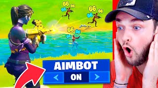 Fortnite PRO turns on AIMBOT CRAZY [upl. by Eryt]