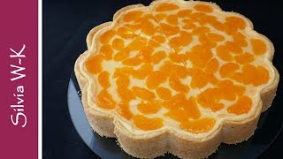 Schmandkuchen mit Mandarinen  Mürbeteig [upl. by Savill3]