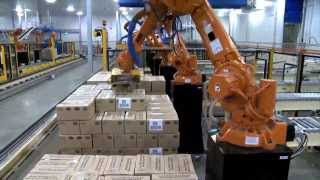 ABB Robotics  Palletizing Cartons [upl. by Tonia964]