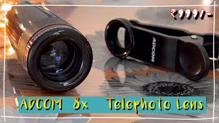 ADCOM 8X Telephoto lens  Unboxing and initial impression [upl. by Yelac169]