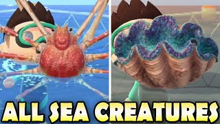 🦐 ALL 40 SEA CREATURES amp How To find Them In Animal Crossing New Horizons Northern amp Southern [upl. by Shaine]