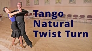 Tango Natural Twist Turn  Intermediate Dance Routine [upl. by Natelson588]