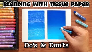 How to blend oil pastels with Tissue paper  Mungyo Oil Pastel blending techniques for beginners [upl. by Iseabal565]