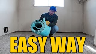 Removing Carpet The EASY WAY [upl. by Gerhardine]