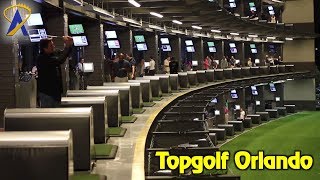 Topgolf Orlando  driving range entertainment bar and more [upl. by Eilrebmik]