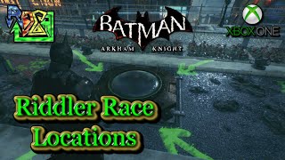 Batman Arkham Knight  Riddler Trophy Race Locations [upl. by Anikes216]