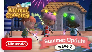 Animal Crossing New Horizons Summer Update  Wave 2  Nintendo Switch [upl. by Glennie]