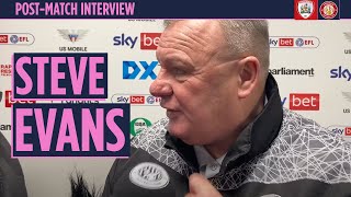 Steve Evans reaction  Barnsley 21 Stevenage [upl. by Aynotak]