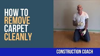 How to remove carpet cleanly  DIY [upl. by Anirtac]