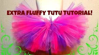 HOW TO MAKE A NO SEW TUTU  Extra fluffy [upl. by Asilenna]