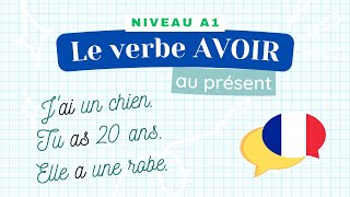 Le verbe avoir au présent  Leçon de français Niveau A1  Cours de grammaire [upl. by Einitsed710]