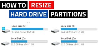 How to Resize Partition  Shrink and Extend Drive Partition in Windows 10 [upl. by Kir571]