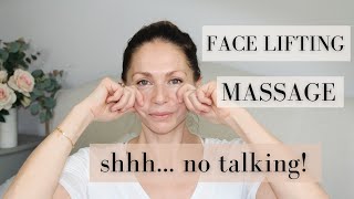 Face lifting massage Abigail James NO TALKING [upl. by Airdnat204]