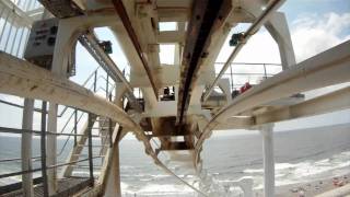 Great Noreaster POV Roller Coaster Moreys Piers Wildwood New Jersey Shore [upl. by Bonnette]