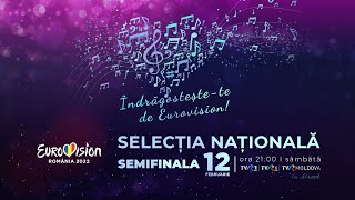 Semifinala Eurovision România 2022 – prima parte  LIVE TVR1 [upl. by Sonitnatsok]