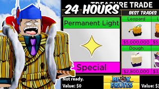 Trading PERMANENT LIGHT for 24 Hours in Blox Fruits [upl. by Orvil761]