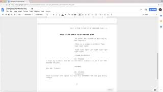 Playwriting 101 Formatting [upl. by Agnesse448]