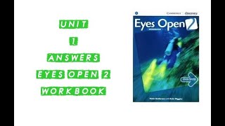 Eyes Open 2 Workbook Answers Key Unite 1 [upl. by Debra]