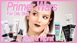 The Best amp Worst Primers  Primer Wars Finale  Oily Skin Drugstore Edition [upl. by Channa]