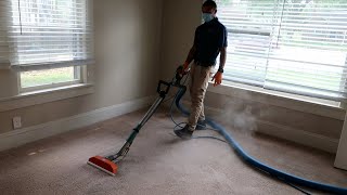 DEEP cleaning a DIRTY rental property  Satisfying carpet cleaning [upl. by Eudocia272]