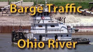 Barges amp Tug Boats on the Ohio River [upl. by Hanforrd]