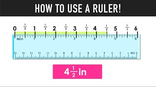 HOW TO USE A RULER TO MEASURE INCHES [upl. by Kere]