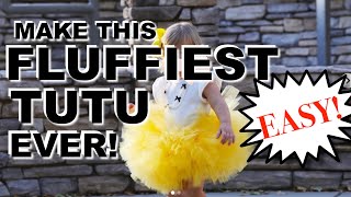 DIY EASY FLUFFY tutu tutorial NO SEWING REQUIRED [upl. by Hilary]