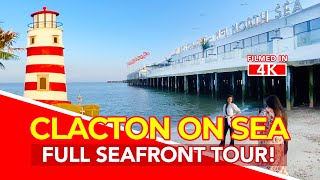 CLACTON ON SEA  Full tour of Clacton On Sea Essex England  4K [upl. by Edyaj]