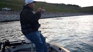 Fishing the Missouri River Garrison Dam Tailrace 2012wmv [upl. by Urbain]