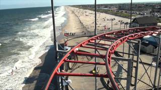 Looping Roller Coaster POV Funtown Pier Seaside Heights New Jersey Shore [upl. by Sylera]