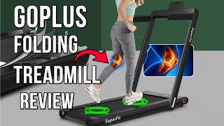 Goplus 2in1 Folding Treadmill Review Unleash Your Home Workout Potential [upl. by Lebasiram]