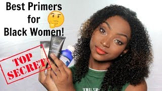 BEST DRUGSTORE PRIMERS for Black Women  PROOF  Very Detailed For All Skin Types [upl. by Ynnaej454]