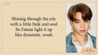 BTS 방탄소년단  Dynamite Lyrics [upl. by Digdirb]