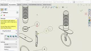 Assembly Drawing  SolidWorks 2018 Tutorial [upl. by Stannfield]