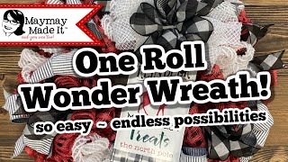 One Roll Wonder Mesh Wreath SO EASY [upl. by Eyot]