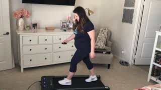 Goplus Treadmill Under Desk Walking Treadmill 2020 LED Display Wireless Remote Unboxing Review [upl. by Neehcas]