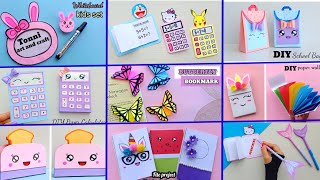 9 EASY CRAFT IDEAS  School Craft Idea DIY Craft School hacks Origami craftpaper mini gift idea [upl. by Yrffej798]