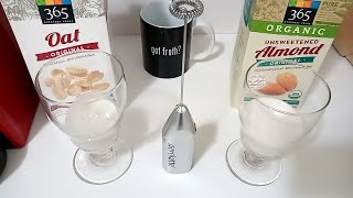 Oat Milk vs Almond Milk part 2 Frothing Test [upl. by Kotz]