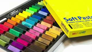 Mungyo Soft Pastel 64 set review and pastel demonstration [upl. by Ytirahc]