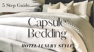 HOTEL LUXURY CAPSULE BEDDING  5 Step Guide  Affordable Bed Essentials [upl. by Ehc774]