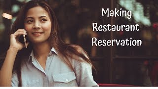 English Learning Making Restaurant Reservation by Phone [upl. by Filler991]