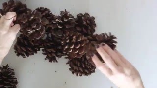 DIY Practically Free Pinecone Wreath [upl. by Landrum]