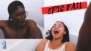 ICE BATH EPIC FAIL  Couple Challenge [upl. by Merriman902]