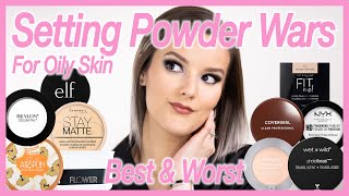 The Best amp Worst Setting Powders  Setting Powder Wars Finale  Oily Skin Drugstore Edition [upl. by Yelyac]