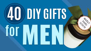 40 DIY Gifts for Men  Creative Gift Ideas to Make for Guys [upl. by Rma833]