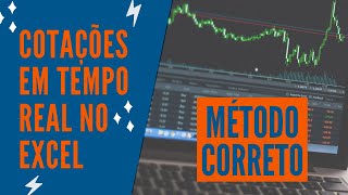 Atualizar Cotações da BOLSA em TEMPO REAL no EXCEL [upl. by Antoine]