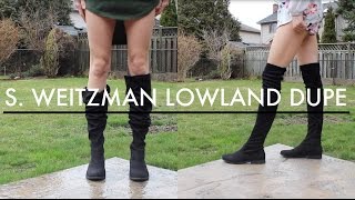 DIY Stuart Weitzman Lowland BOOT ALTERATIONS FOR SLIM CALVES [upl. by Eisiam787]